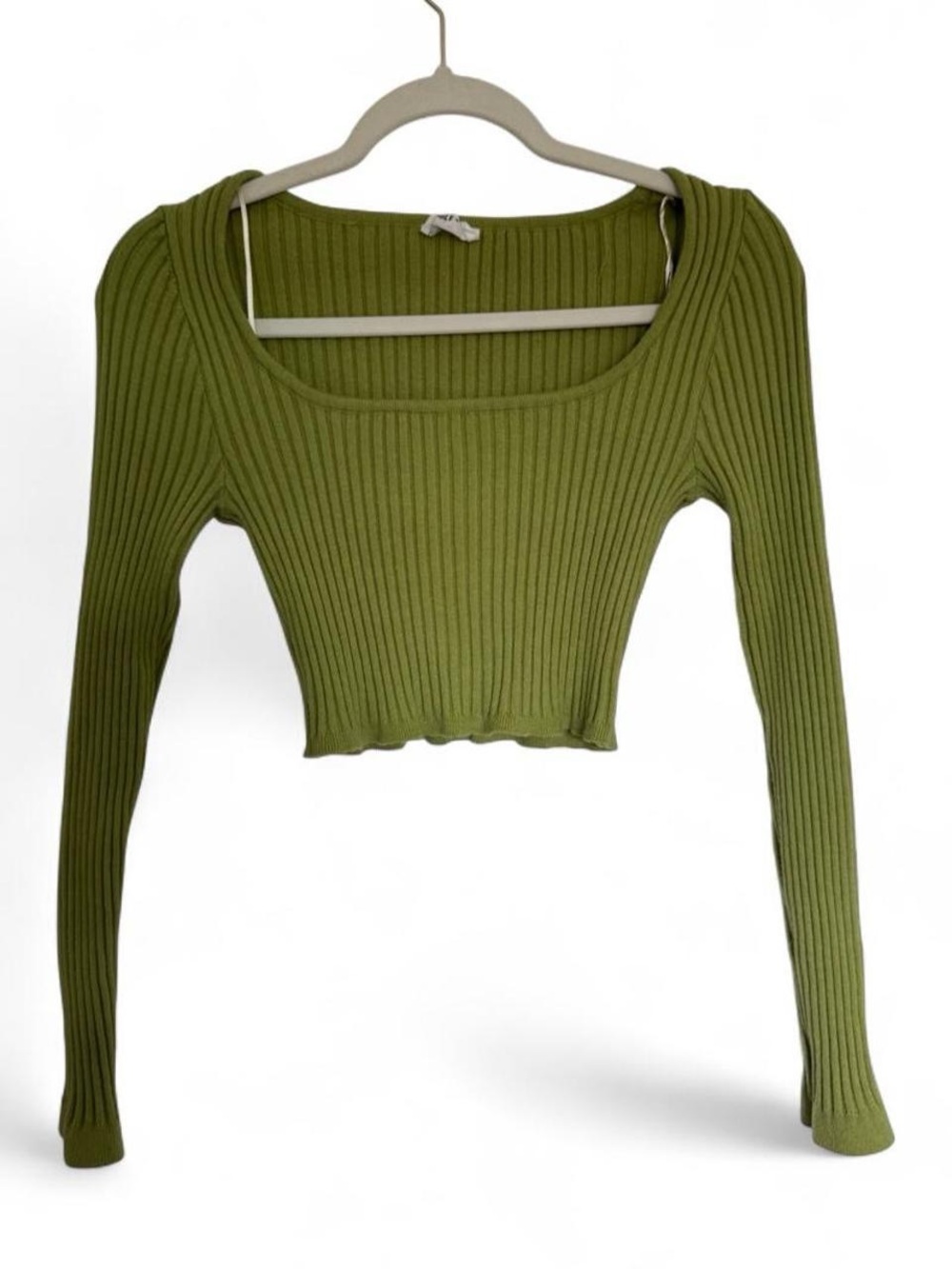 Double zero lime green cropped sweater